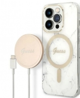 Capa Iphone 14 Pro 6.1" GUESS Magsafe + Charger GUBPP14LHMEACSH Dourado em Blister