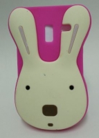 Capa Silicone "Rabbit 3D" Iphone 4, Iphone 4S Rosa