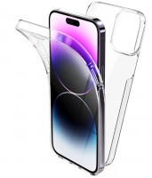 Capa Iphone 15 Pro Max 360 Full Cover Acrilica + Tpu Transparente