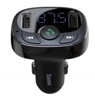 Carregador de Isqueiro com Transmissor FM BASEUS S-09A Dual Usb-A com MicroSd Preto